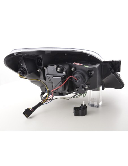 Faro Daylight LED DRL look Opel Astra H 04-10 nero per guida a destra