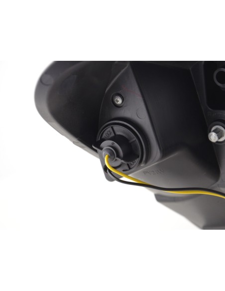 Faro Daylight LED DRL look Opel Astra H 04-10 nero per guida a destra