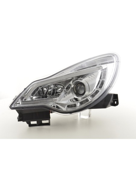 Faro diurno Luci di marcia diurna a LED Opel Corsa D dal 2011 cromate per guida a destra