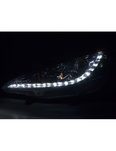 Fari Daylight Luci di marcia diurna a LED Peugeot 207 06- cromato