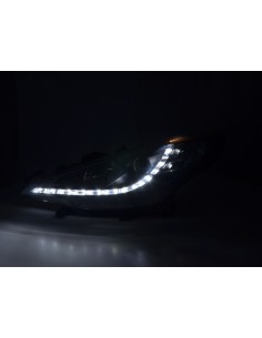 Faro diurno Luci di marcia diurna a LED Peugeot 207 06- nero per veicoli con guida a destra 2