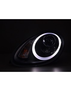 Set di fari Xenon Daylight LED DRL look Porsche Boxster (987) 04-08 nero 2