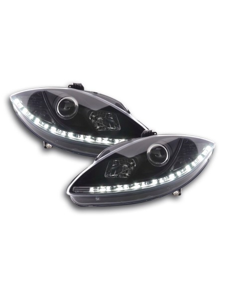 Faro diurno Luci di marcia diurna a LED Seat Leon 1P 09- nero