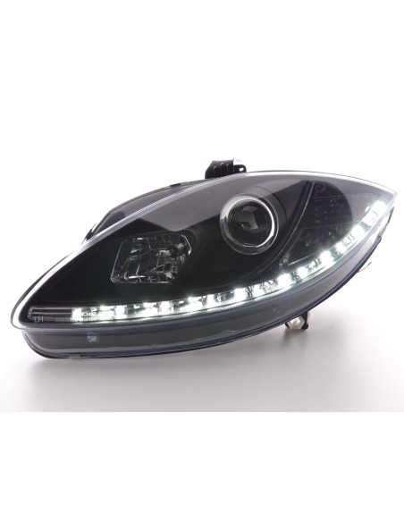 Faro diurno Luci di marcia diurna a LED Seat Leon 1P 09- nero