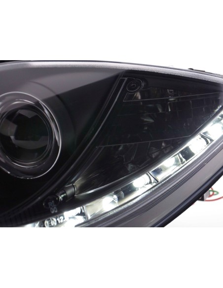 Faro diurno Luci di marcia diurna a LED Seat Leon 1P 09- nero