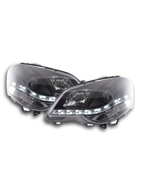 Faro diurno Luci di marcia diurna a LED VW Polo 9N3 05-09 nero