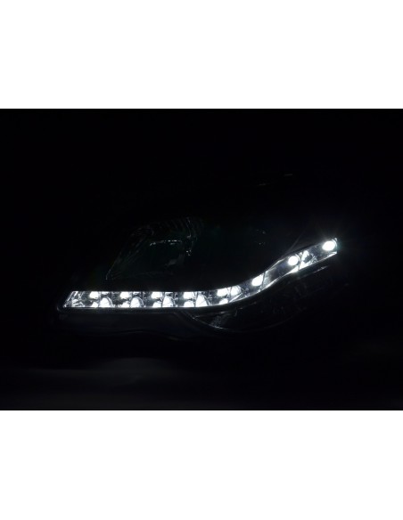 Faro diurno Luci di marcia diurna a LED VW Polo 9N3 05-09 nero