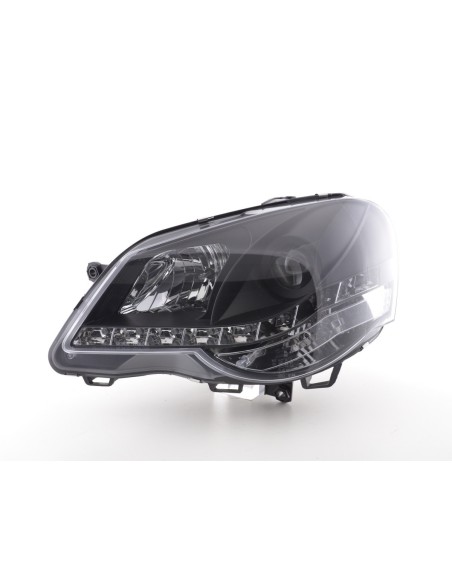 Faro diurno Luci di marcia diurna a LED VW Polo 9N3 05-09 nero