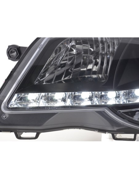 Faro diurno Luci di marcia diurna a LED VW Polo 9N3 05-09 nero