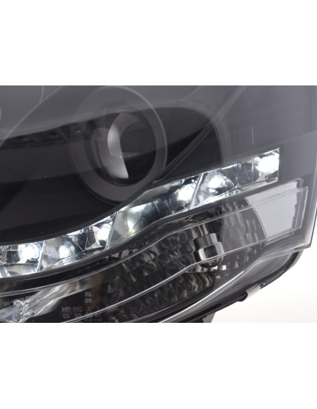 Faro diurno Luci di marcia diurna a LED VW Polo 9N3 05-09 nero