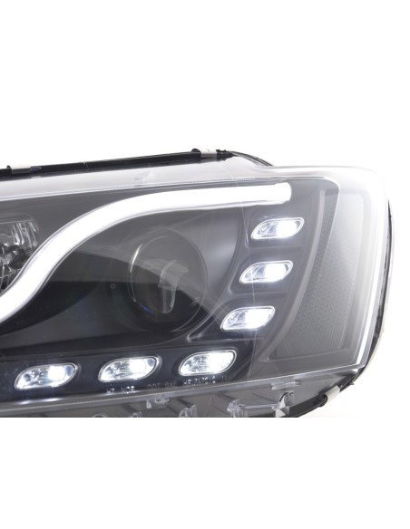 Set di fari Daylight Luci di marcia diurna a LED VW Jetta 6 11- nero