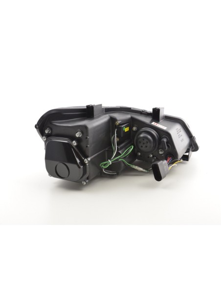 Faro Daylight LED DRL look VW Polo tipo 6R 2010- nero per guida a destra