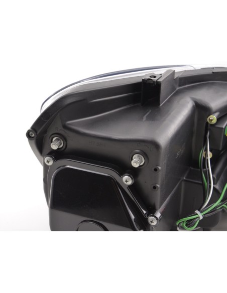 Faro Daylight LED DRL look VW Polo tipo 6R 2010- nero per guida a destra