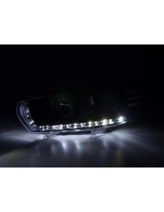 Faro Daylight LED DRL look VW Scirocco 3 Tipo 13 08- nero per guida a destra 2