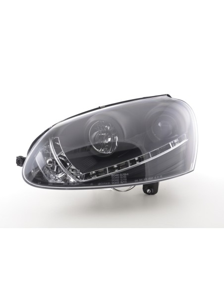 Faro diurno Luce di marcia diurna a LED VW Golf 5 tipo 1K 03-08 nero per guida a destra
