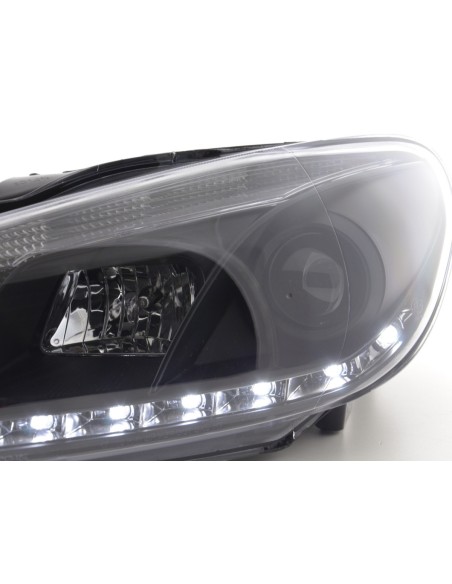 Faro diurno Luci di marcia diurna a LED VW Golf 6 tipo 1K 08- nero per guida a destra