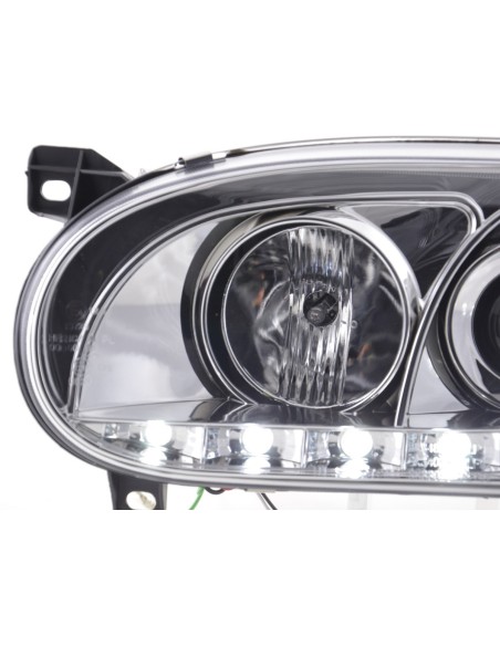 Faro diurno Luci di marcia diurna a LED VW Golf 3 91-97 cromate per guida a destra