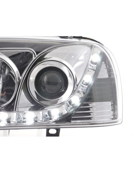 Faro diurno Luci di marcia diurna a LED VW Golf 3 91-97 cromate per guida a destra