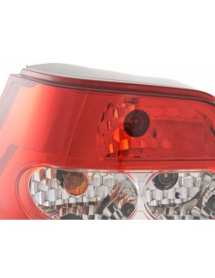Fanali posteriori VW Golf 4 98-02, rosso / trasparente 2
