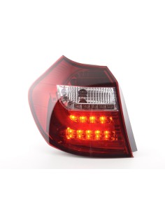 Fanali posteriori a LED set BMW Serie 1 E87 / E81 3/5 porte. 04-06 trasparente / rosso