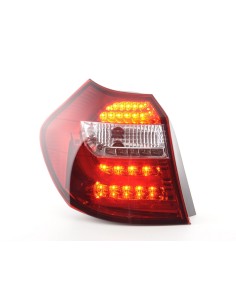 Fanali posteriori a LED set BMW Serie 1 E87 / E81 3/5 porte. 04-06 trasparente / rosso 2