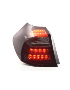 Fanali posteriori a LED set BMW Serie 1 E87 / E81 3/5 porte. 04-07 rosso / nero 2