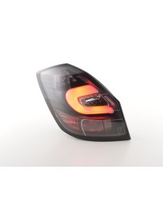 Fanali posteriori a LED set Skoda Fabia 5 porte dal 2007 nero 2