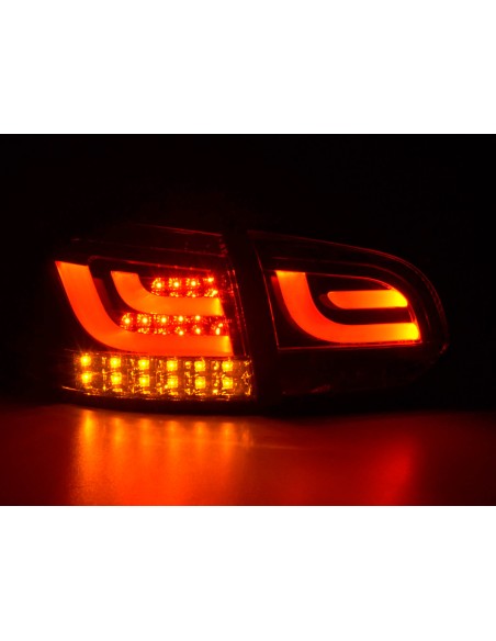 Fanali posteriori a LED set VW Golf 6 tipo 1K 2008-2012 nero con indicatori LED