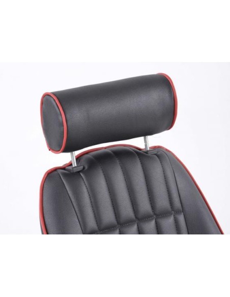 FK Oldtimersitze Sedili avvolgenti per auto Set Montgomery in un look retrò nero / rosso