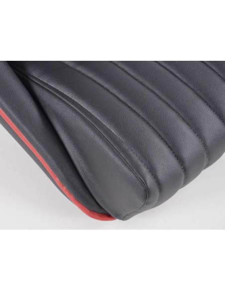 FK Oldtimersitze Sedili avvolgenti per auto Set Montgomery in un look retrò nero / rosso