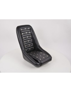 FK Oldtimersitze Sedili avvolgenti per auto Set Classic 1 pelle artificiale nera senza poggiatesta senza binari di scorrimento 2