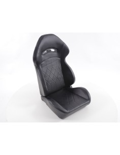 FK sedili sportivi set di sedili semiguscio per auto in pelle sintetica nera con riscaldamento sedile 2
