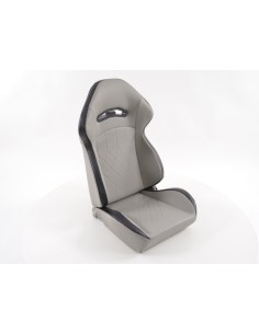 Sedili sportivi FK set sedili semigusci automatici in pelle sintetica con cuciture nere 2