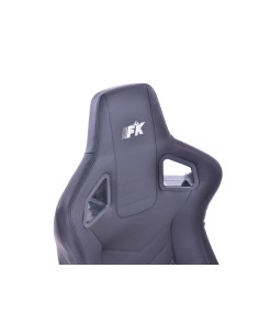 Sedili sportivi FK Seggiolini auto semiguscio Set Stoccarda in finta pelle nera 2