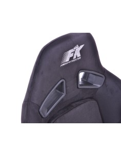 FK sedili sportivi sedili semiguscio per auto Set Lipsia in pelle sintetica scamosciata nera 2