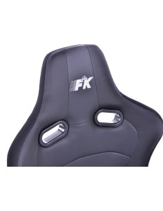 Set di sedili semiguscio per sedili sportivi FK, ecopelle Colonia / tessuto nero 2