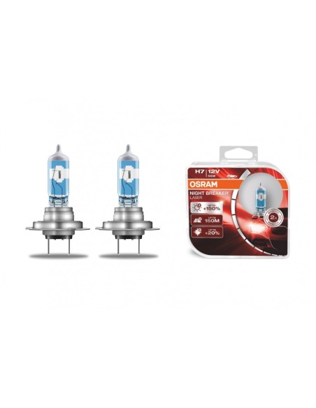 OSRAM NIGHT BREAKER LASER H7 Proiettore alogeno 64210NL-HCB 12V Duobox 55W (2 pezzi)