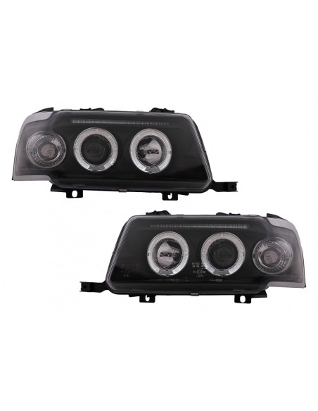 Angel Eyes Fari per Audi 80 B4 (09.91-04.96) Nero