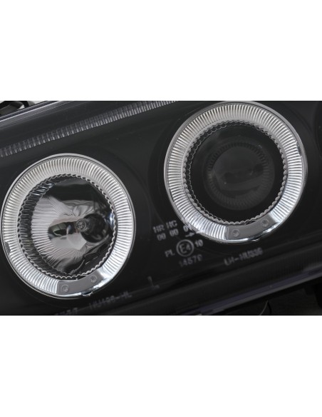 Angel Eyes Fari per Audi 80 B4 (09.91-04.96) Nero