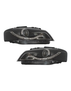 Fari DAYLIGHT per Audi A3 8P (05.03-03.08): Nero