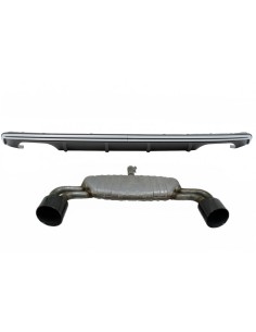 Paraurti posteriore Valance diffusore w/ sistema di scarico nero per Audi A3 8V Hatchback Sportback