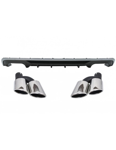 Paraurti posteriore Valance diffusore w/ scarico silenziatore tubi di coda per Audi A3 8V Facelift Hatchback Sportback