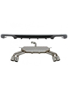 Paraurti posteriore Valance diffusore con sistema di scarico per Audi A3 8V Facelift Sedan convertibile (16-19).