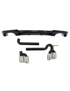 Paraurti posteriore Valance diffusore con sistema di scarico completo per Audi A3 8V Facelift Sedan Cabrio R (16-19).