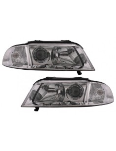 Fari anteriori cromati per Audi A4 B5 Facelift (1999-2000)