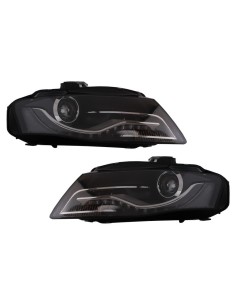 Fari LED DRL con LED Fanali posteriori Black-Smoke per AUDI A4 B8 8K Avant (2008-2011) 2