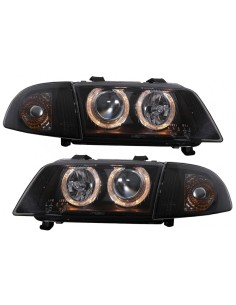 Fari per Audi A4 B5 (11.1994-12.1998) Angel Eyes 2 Halo Cerchi Nero