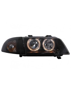 Fari per Audi A4 B5 (11.1994-12.1998) Angel Eyes 2 Halo Cerchi Nero 2