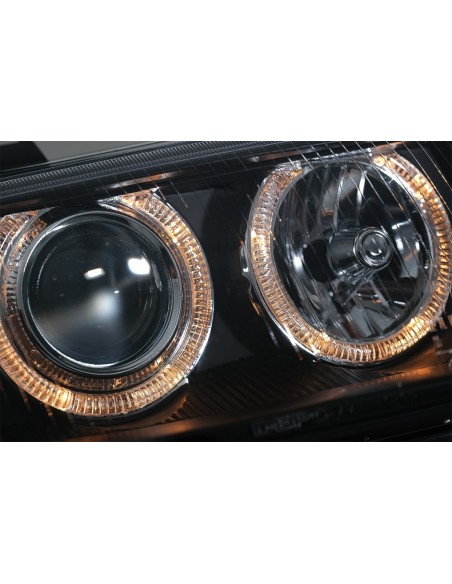 Fari per Audi A4 B5 (11.1994-12.1998) Angel Eyes 2 Halo Cerchi Nero