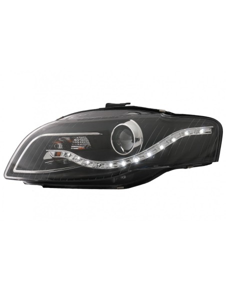Fari LED DRL DAYLIGHT per Audi A4 B7 (11.2004-03.2008) Nero